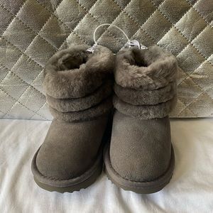 Gray Fur Kids Ugg’s